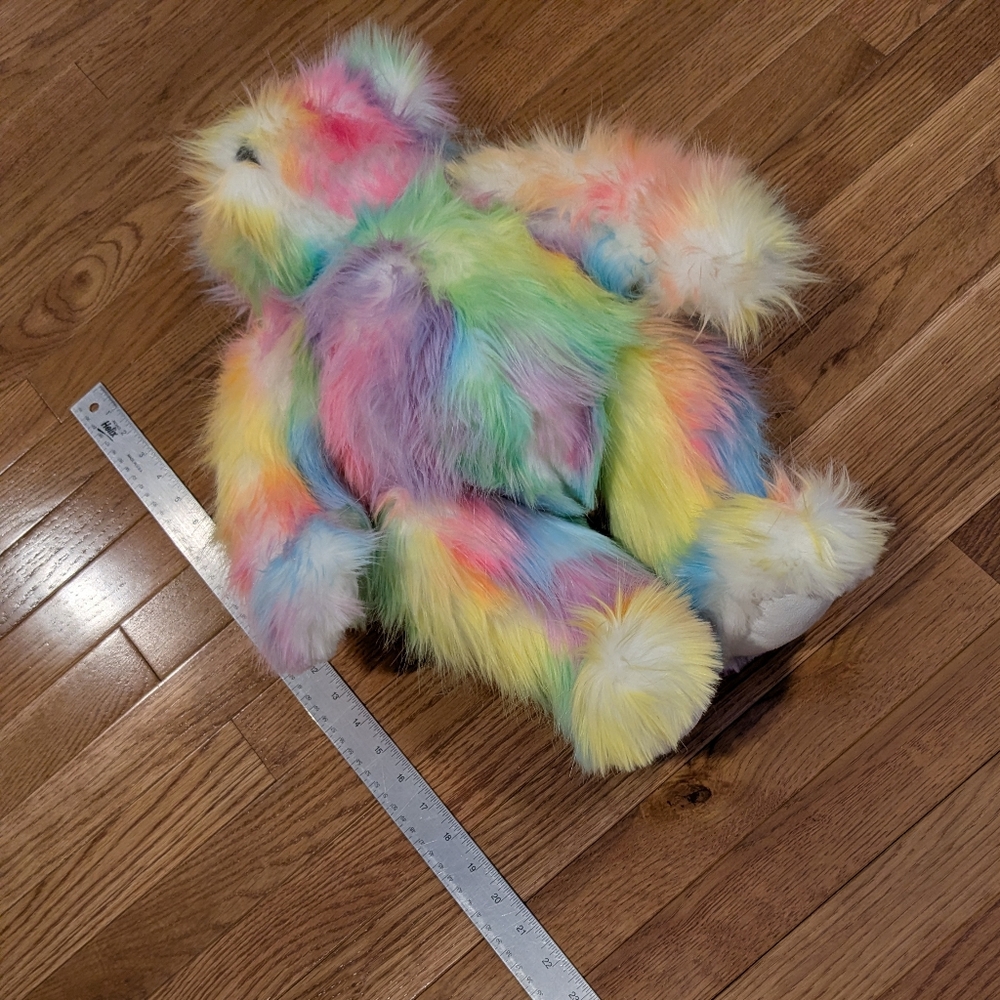 Vermont Teddy Bear True Colors United Rainbow Plush Stuffed Cyndi Lauper Bear - Picture 16 of 16